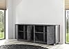Web Convenienza Madia con 4 Ante Made in Italy – Credenza Contenitore Collezione Carrara per Soggiorno Cucina Ingresso Sala da Pranzo Mobile Design moderno originale Marmo Nero #2