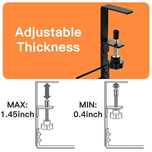 No Drill to Desk Cable Management Tray, Cable Racks Under Desk Cable Organizer for Wire Management, Sturdy Metal Cable Tray Basket for Office and Home Standing Desk