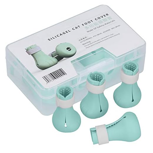 YOUTHINK Botas De Silicona para Gatos, Botas De Silicona Anti Arañazos para Gatos Cubre Uñas Protector De Patas para El Baño Protector De Patas De Silicona