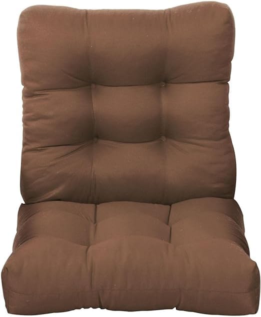 Indoor/Outdoor Tufted Seat Cushions for Patio Furniture | Square Corner Seat Cushion for Patio Chairs Outdoor Chair Pads Garden Deck Picnic Beach Pool (20 x 20 Inch, Coffee,Pack of 2)-picture-29
