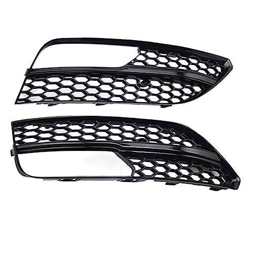 FGBQKP(小さな店) アウディ A3 標準ハッチバック 2014 2015 2016 車のフロントスポーツフォグランプカバーフォグライトグリルライトランプシェードアクセサリー(Black)