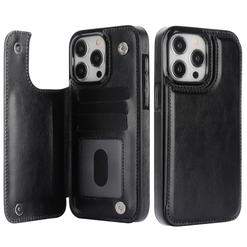 Étui antichoc iPhone 13 Pro Max en silicone et cuir pour protéger l'écran des rayures