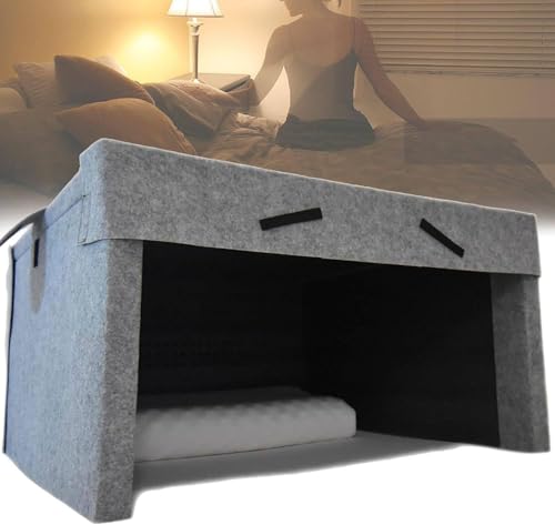 Foldable Soundproof Sleeping Cabin Pillow - Lightproof Privacy Tent & Silent Sleep Pod with 40mm Sound-Insulation Cotton & Dual Built-in Speakers for Ultimate Comfort