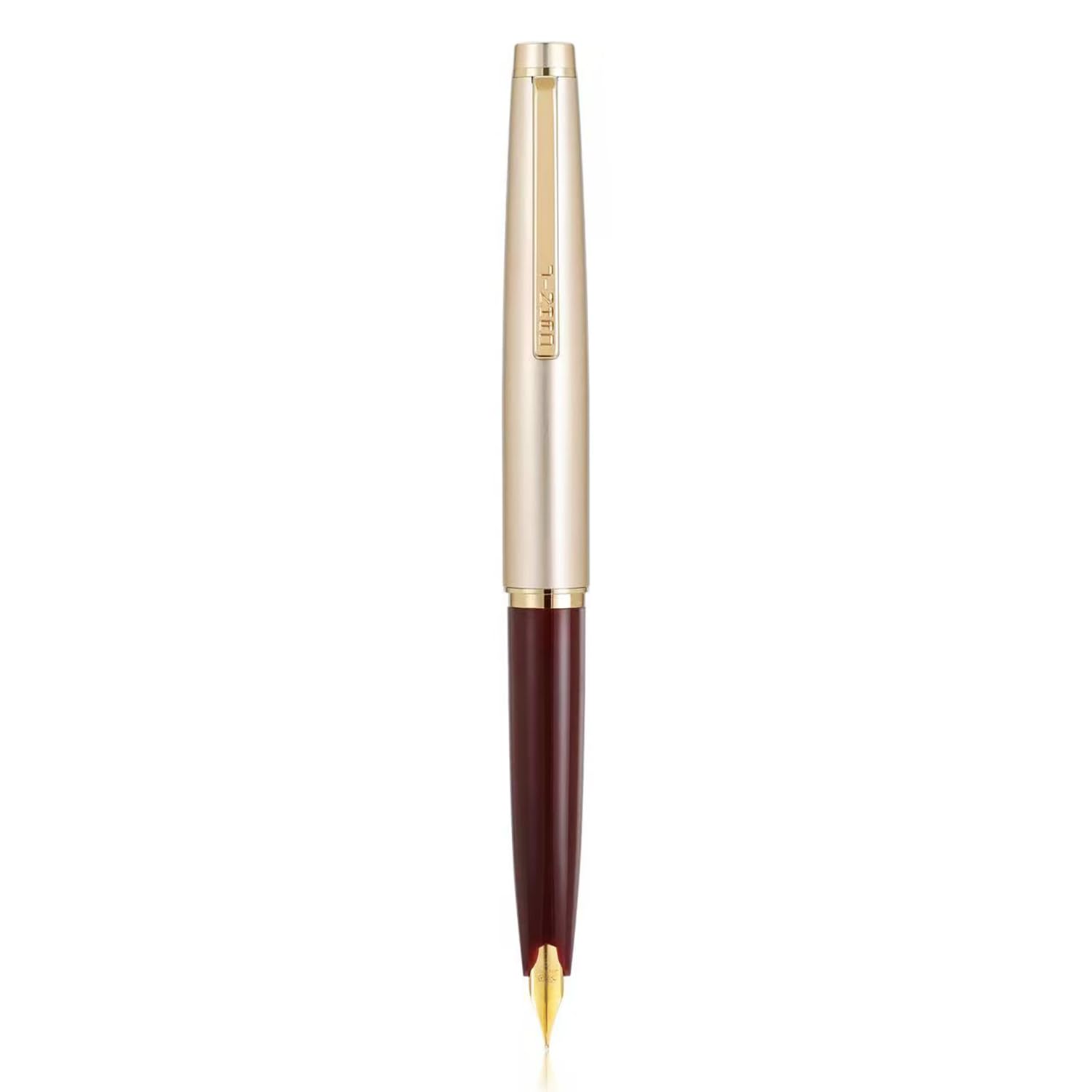 Jinhao 59 Fountain Pen EF Nib & Converter Champagne Mini Travel Pocket Pen