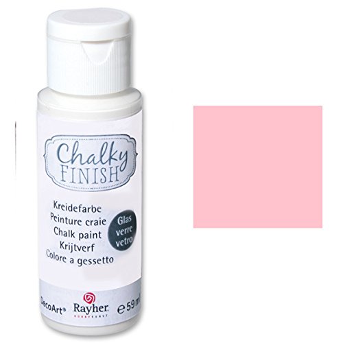 Preisvergleich Produktbild NEU Chalky Glas Kreidefarbe. 59ml. puderrosa