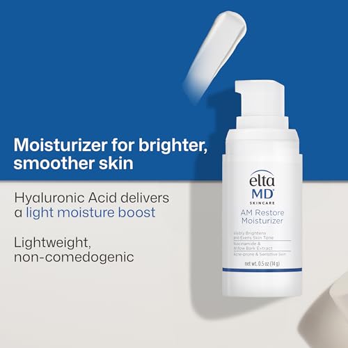 Image of EltaMD AM Restore Face Moisturizer for Women and Men, Light Moisturizer Face Cream, Made with Niacinamide and Hyaluronic Acid
