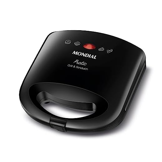 Grill E Sandwich Pratic, Mondial, Preto, 750W, 110V - SN-01