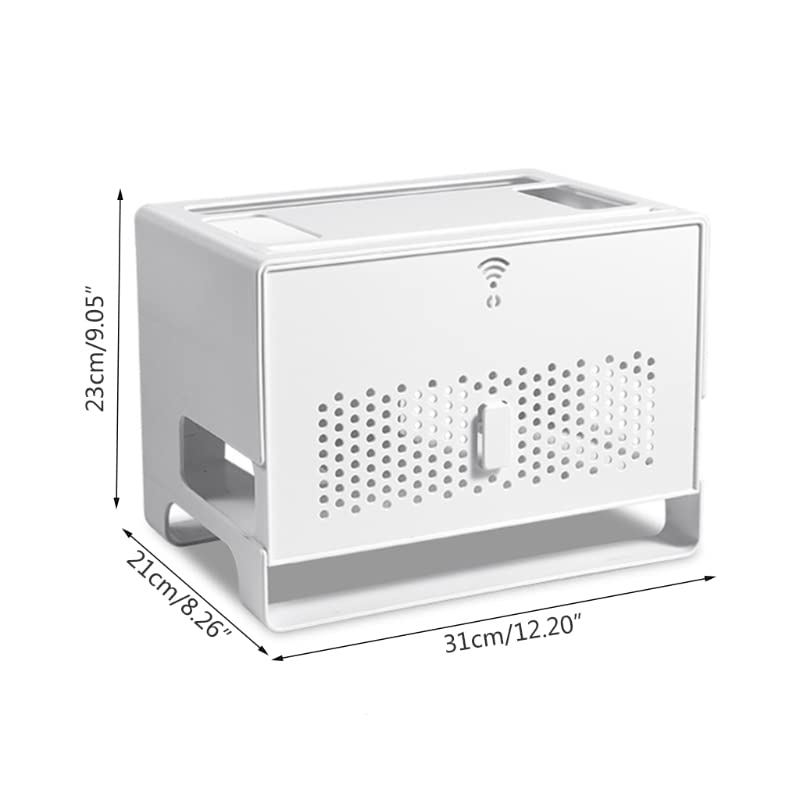 Boîte de gestion de câbles en bois – Boîte de rangement pour routeur WiFi, boîte de rangement pour prises de bureau, support pour décodage