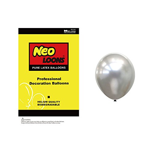 Neo LOONS 5 Inch Pearl Silver Color Natural Latex Balloons for Party Decoration 100 Pcs/lot - //coolthings.us