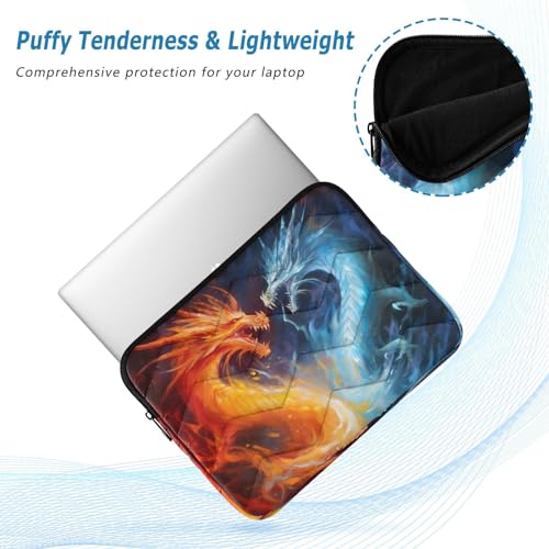 Funda para laptop 13-14 pulgadas con diseño dragones 3D miniatura 5