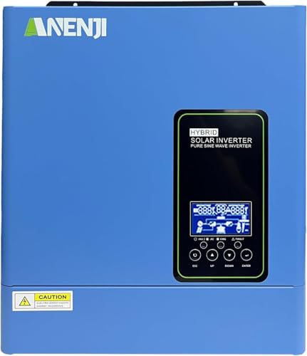 3000W 24V Off-Grid Hybrid Inverter with 100A MPPT, Pure Sine Wave, WiFi Monitoring, 500V PV Input...