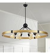 XINGQI 31.5" Modern Ceiling Light 8 Lights Industry Semi Flush Mount ...