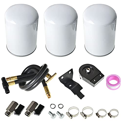 muparkt Diesel Turbo Coolant Filtration System Filter Kit Replacement for 03-07 Ford E350 F250 F350 F450 6.0L w 3 Filter
