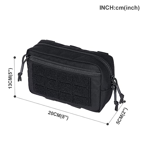 EXCELLENT ELITE SPANKER Tactical Molle Pouch Admin Pouch Tactical Dump Drop Pouch EDC Utility Bag with Hook and Loop Panel for Tactical Vest(BLK) - Image 2