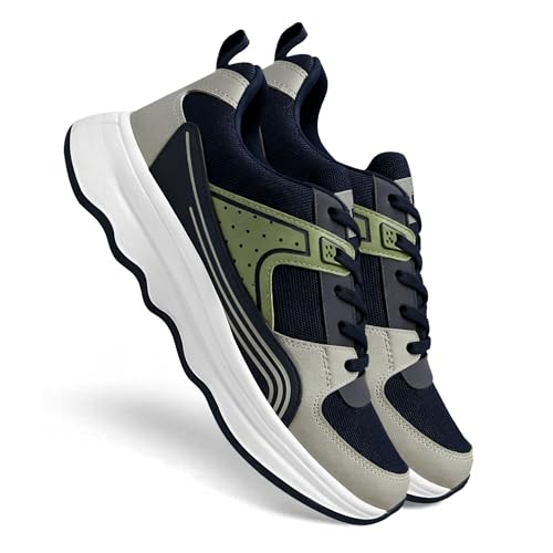 Image of BRUTON Jogex-622 Men's Running Shoes | Lightweight Sports Shoes for Men | Comfortable Walking Jogging Gym Shoes | Breathable Lace-Up Training Footwear