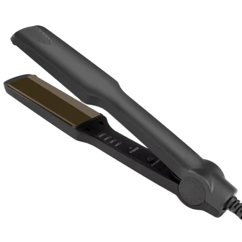 Plancha para cabello eléctrica negra EU miniatura 1