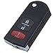 ECCPP BGBX1T478SKE125-01 662F-SKE12501 1-Pack Keyless Entry Remote Car Key Fob Replacement for 2011-2015 Fit for Mazda 2 1.5L 2006-2010 Fit for Mazda 5 2.3L 3 Button