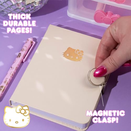 horizon group usa hello kitty magnetic journal 100 sheet notebook with magnetic closure school supplies kawaii stationary desk accessories