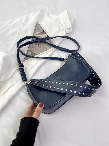 Image of Shoulder Bags Red Purse for Women Burgundy | 90s Y2k Bag, Studded, Leather Handbags, Crossbody Bag