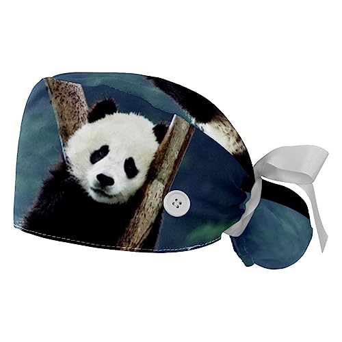 Berret Bouffant Lavable et Réglable : Lot de 2 Cappellini da Lavoro Panda Homme Femme VERED