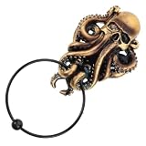 Toyvian Halloween Türklopfer Oktopus aus Metall in Gold Resistent gegen Verformung Vielseitige Haustürdekoration für Besondere Anlässe und Einzigartiges Gothic Design