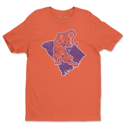 United BLVD Clemson College Football Fan Unisex T-Shirt | Soft Cotton Athletic Tshirt for Men & Women| Perfect for Game Day Tailgating and Casual Everyday Wear (Large Orange)