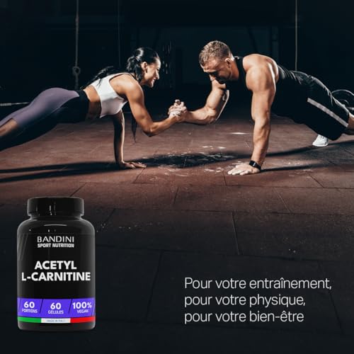 ACETYL L-CARNITINE 1000 mg (PAR GÉLULES) - Supplément à base de Acetil L Carnitin (60 Capsules) - Idéal pour Athlètes et Sportifs qui Pratiquent une Activité Physique de Haute Intensité – Image 3