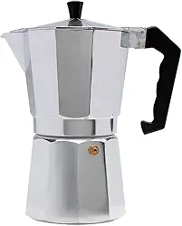 Mimo Style Italiana Expresso Cafeteira de Aluminio com Alça para 9 Cafézinhos, Prata, 450 ml