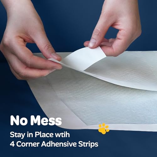 Image of 200 Pack Bulk Dog Pee Pads Extra Large 28x34, Adhesive Sticky Tabs Leakproof Puppy Training Pads, 6-Layer Super Absorbent Dog Pads for Large Dogs, Long-Lasting Value Supply