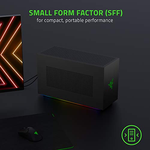 Razer Tomahawk Gaming Desktop (H1/i9-9980HK/16GB DDR4/512GB+2TB/750W): Small Form Factor, Modular Design with Tool-Less Sled System, Full-Sized GPU Support, Expandable 2.5" SSD/HDD Storage, Black - Image 3