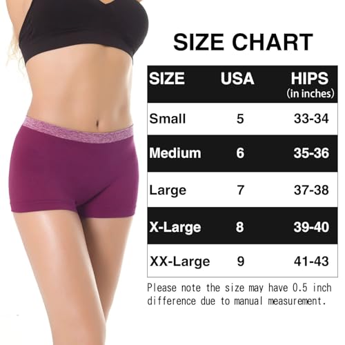 Image of DEEP TOUCH Women Boyshort Underwear Seamless Boxer Panties No Show BoyShorts Panty Breathable Stretch Boxer Briefs for Ladies