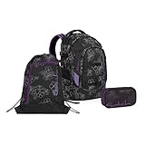 Satch Pack Schulrucksack Set 3tlg. (Schlamperbox und Sportbeutel) (Ninja Hibiscus)