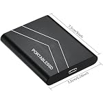 Duro Externo de 2TB, Ultra Delgado y Portátil de 2.5″ con Conexión USB, Almacenamiento Compatible con PC, Ordenador Portátil y Computadora (Negro)