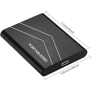 Duro Externo de 2TB, Ultra Delgado y Portátil de 2.5″ con Conexión USB, Almacenamiento Compatible con PC, Ordenador Portátil y Computadora (Negro)
