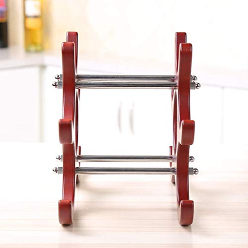 Soporte para botellas de madera sólida estilo europeo miniatura 7