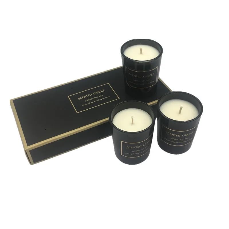 3 Pack Candles Gifts for Women and Men Small 1 Wick Candle, Luxury Candles for Home Scented, Aromatherapy Gift Set for Birthday or Christmas, Natural Soy Wax for Stress Relief
