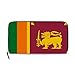 Portefeuille en cuir pour femme Motif drapeau du Sri Lanka