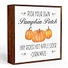 Rusticfalldecorpumpkindecorautumndeskdecorwoodenboxsignofficehomefarmhousediningroomgardendecorwoodsquareboxsignfortablebookshelftieredtraywalldecorthanksgivingchristmas  Urban Country Home Decor Rustic fall decor pumpkin decor autumn desk decor wooden box sign office home farmhouse dining room garden decor wood square box sign for table bookshelf tiered tray wall decor thanksgiving christmas  urban country home decor