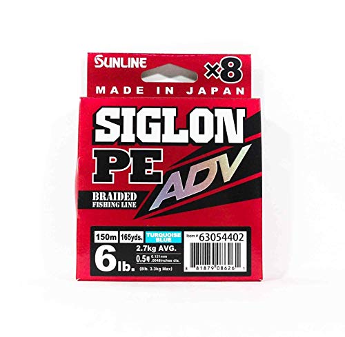 Tresse Sunline SIGLON PE ADV X8 6LB Turquoise pour pêche au leurre en mer et rivière