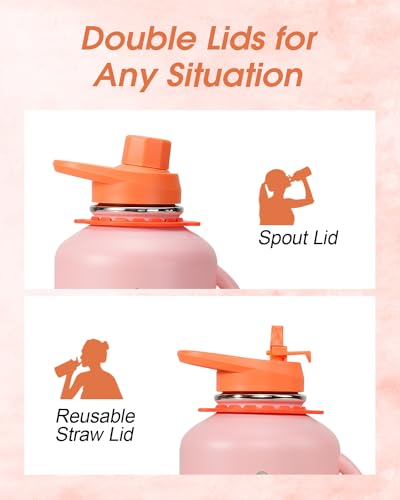 Image of Coolflask 64 oz Water Jug with Handle, Half Gallon Insulated Water Bottle