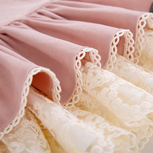 Pettigirl Girl Vintage Winter Pink Ruffle Lace Casual Clothes Toddler Lovely Wedding Birthday Boutique Dresses4