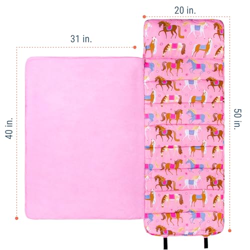Image of Wildkin Kids Original Nap Mat - Cozy Kids Sleep Mat with Pillow, ideal for School & Travel