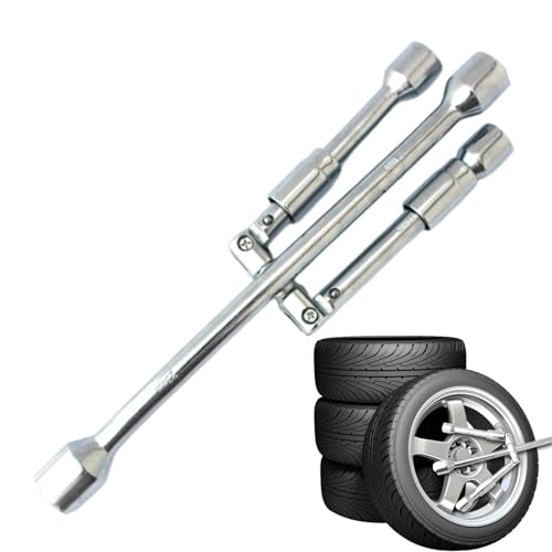 Llave para neumáticos coche extractor de tuercas cruzadas 4 vías 2