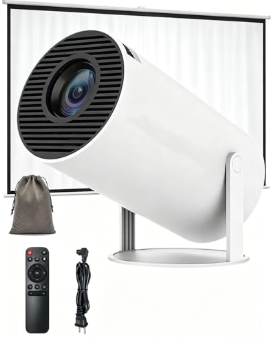 Cinemaster Pro   4k Smart Projector, 4k HD Bluetooth Cinemaster Pro Projector with WiFi ＆ Bluetooth, 180° Rotation & Remote Control, Home Cinema Compatible for Indoor & Outdoor Movie (A)