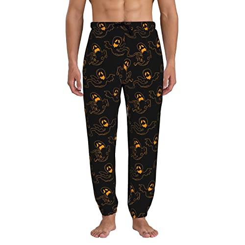 Oaieltj Scary Flying Ghost - Pantalones deportivos con cordón para hombre, ligeros, con bolsillos, Negro, L