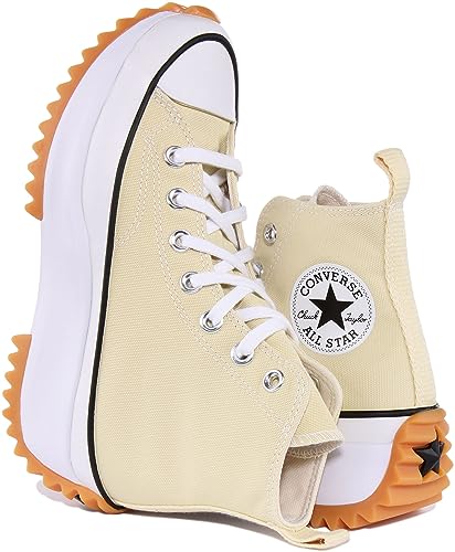 Converse Run Star HI Unisex Sneaker, Grey Lemon/White, Size 6.5M/8W4