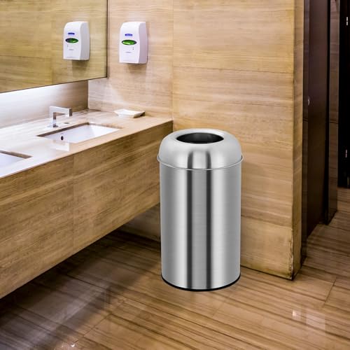 Caneca de basura abierta acero inoxidable 50L miniatura 6