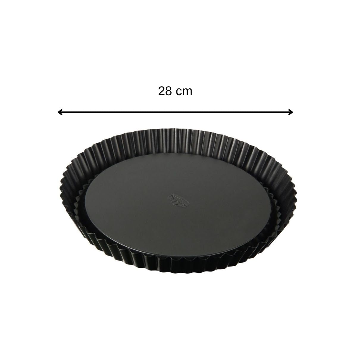 Dr Oetker 9936750 Duo formy do zawiasów i odwróconych foremek do ciasta, forma do ciasta z zawiasami, okrągła forma, forma do ciasta, forma do ciasta, stal nierdzewna, czarna, 28 cm x 3,5 cm