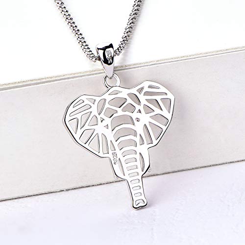 JO WISDOM Women Elephant Necklace,925 Sterling Silver Lucky Animal Amulet Pendant Necklace3