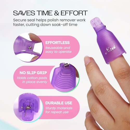 Beauticom 10PC Kit para Arte de Uñas Removedor Gel miniatura 4